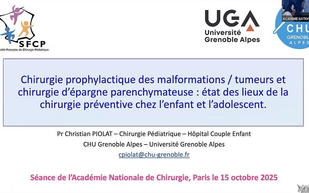 Vidéo : Chirurgie prophylactique en oncologie pédiatrique et chirurgie d’épargne parenchymateuse