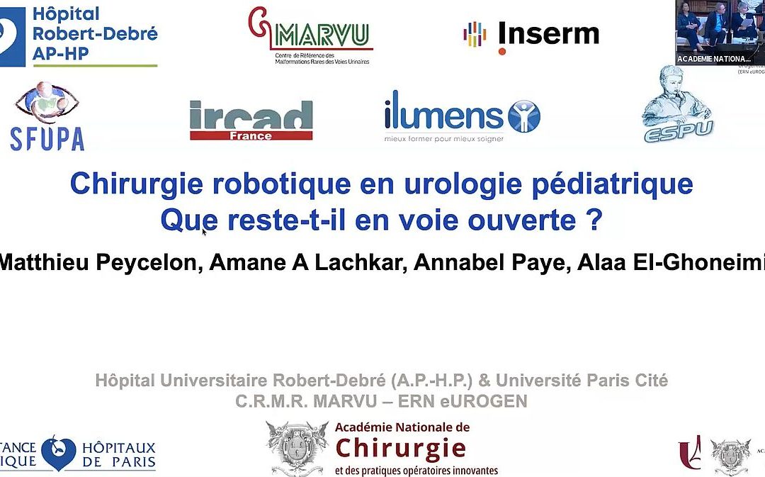 Vidéo : Chirurgie robot-assistée en urologie pédiatrique